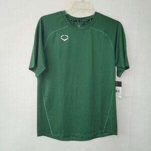 EvoShield Mens Performance T-Shirt Medium Green Athletic Training Gym Tee